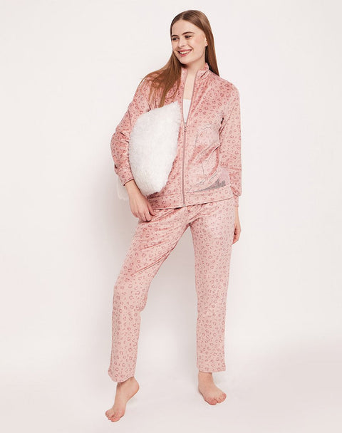 mSECRET Animal Print Peach Track Suit