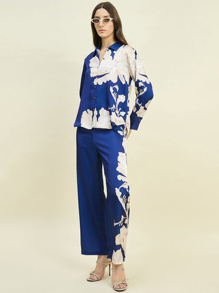 Madame Blue Printed Shirt