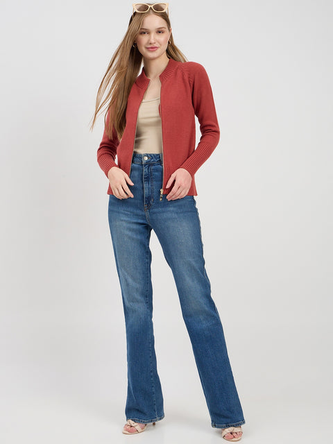 Madame Blush Zipper Sweater