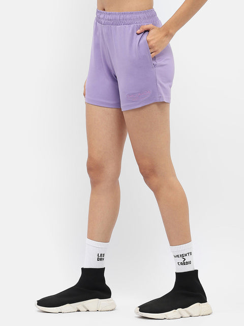 mSECRET Typography Lavender Running Shorts