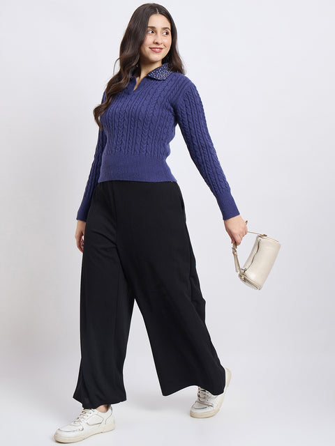 Madame Blue Polo Sweater