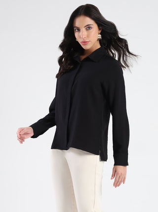 Madame Black Rayon Blend Shirt