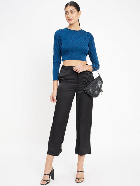 Madame Teal Crop Top