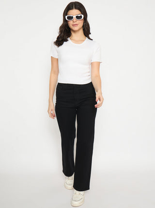 Madame Straight Fit Black Jeans