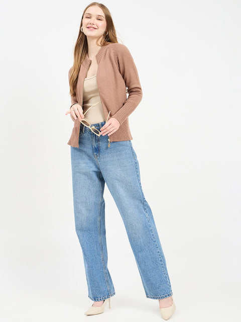 Madame Garnet Zipper Sweater