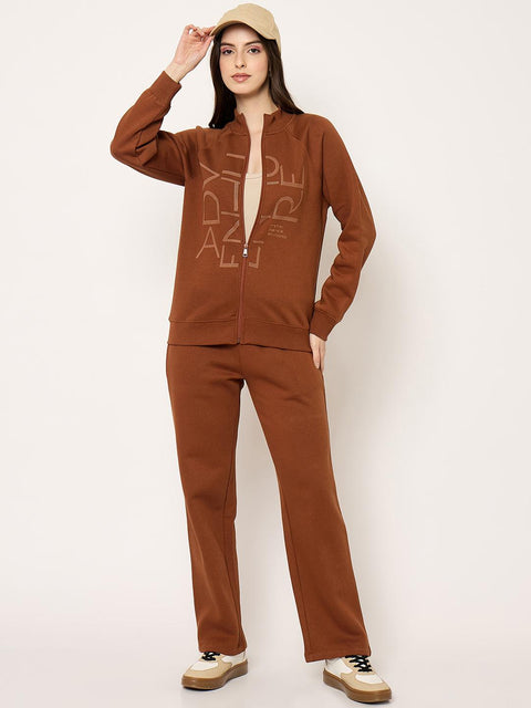 mSECRET Light Brown Embroidered Night Suit