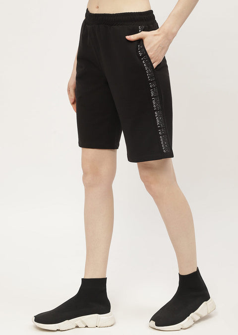 mSECRET Typography Black Boxer Shorts