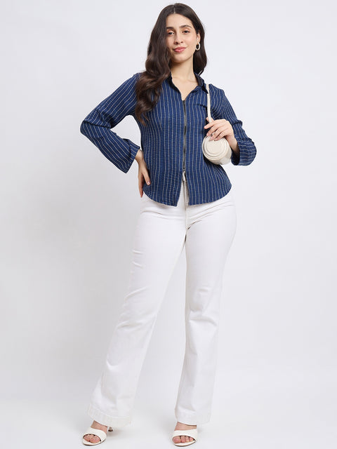 Madame Stripe Navy Shirt