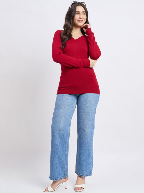 Madame Designer Maroon Sweater