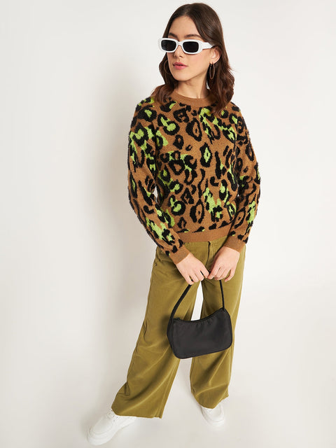 Madame Coffee Animal Printed Sweater