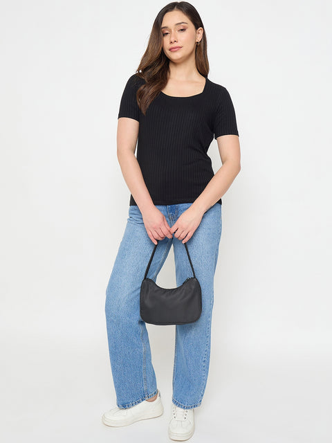 Madame Rayon Blend Round Neck T-Shirt
