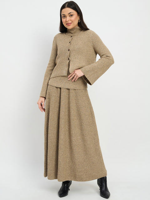 Madame High Neck Sweater and Skirt Co-ord Set