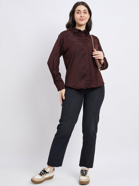 Madame Solid Coffee Shirt