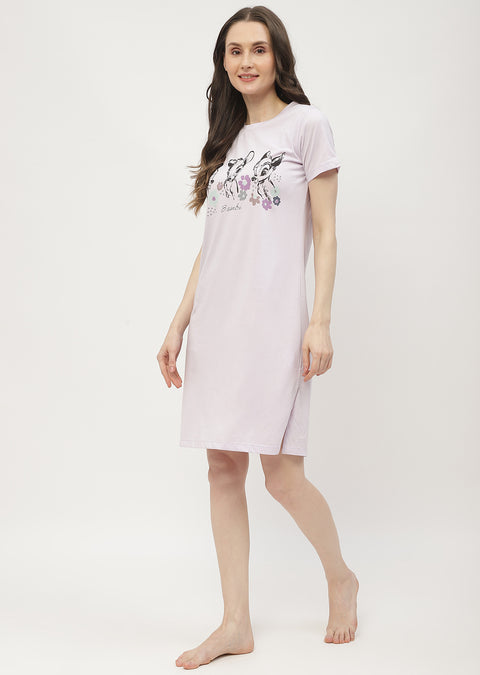 mSECRET Disney Bambi Print Baby Pink Nightdress