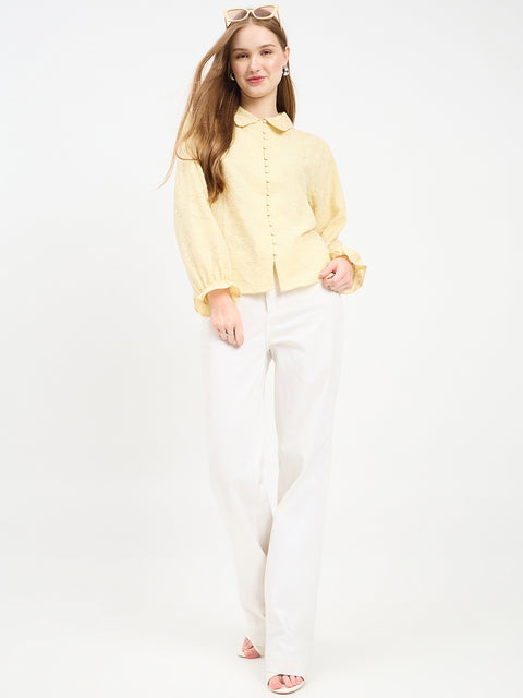 Madame Solid Yellow Shirt