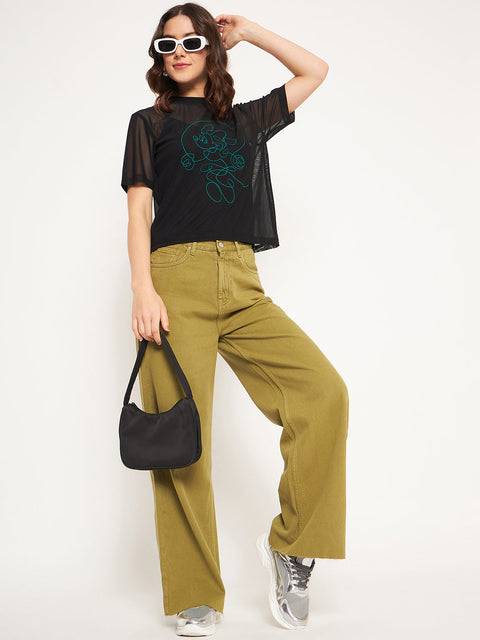 Madame Black Disney Print Top