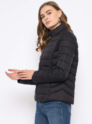 Madame Quilted Black Puffer Jacket