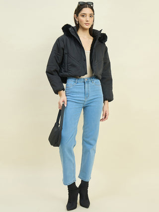 Madame Light Blue Cotton Blend Jeans