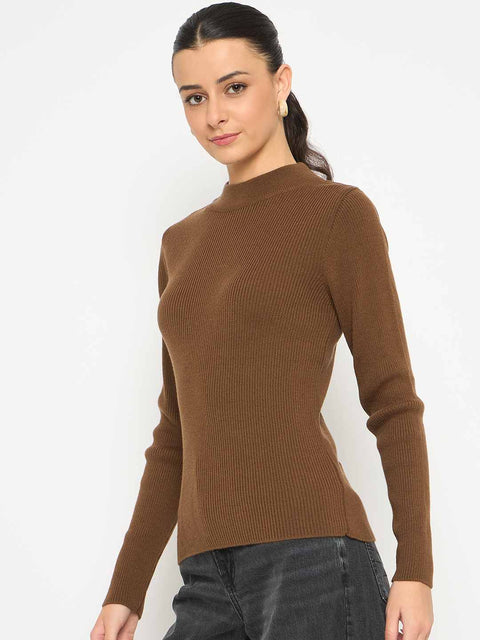 Madame Mock Neck Coffee Brown Skeeve