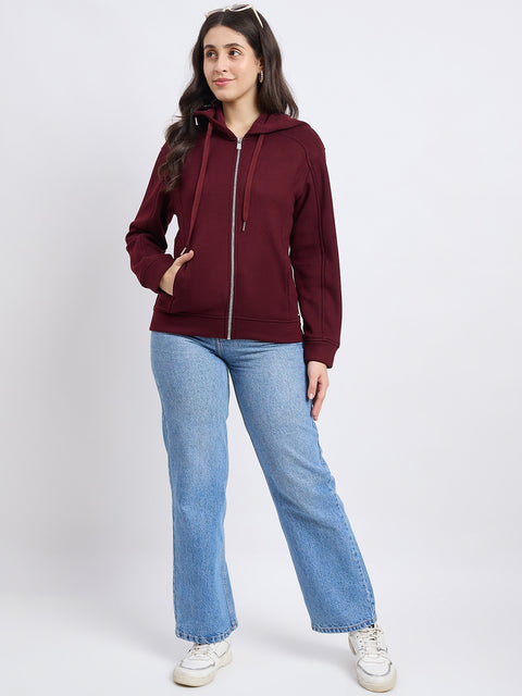 Madame Solid Wine Sweatshirt
