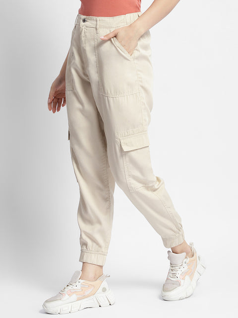 Madame Off-White Tapered Fit Mid-Rise Joggers