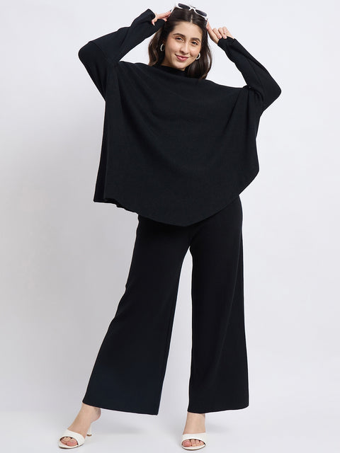 Madame Designer Black Knit Co-ord Set