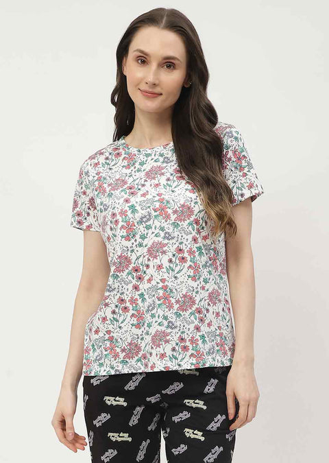 mSECRET White & Blue Combo T-shirt