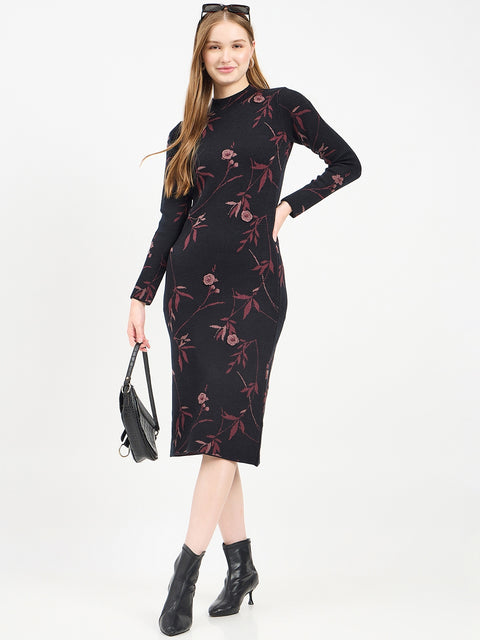 Madame Designer Black Knit Dress