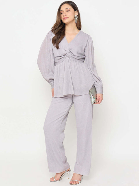 Madame Surplice Neck Co-ord Set