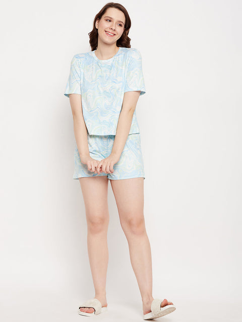 mSECRET Skyblue Roundneck Nightsuit