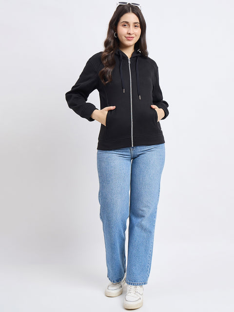 Madame Solid Black Sweatshirt