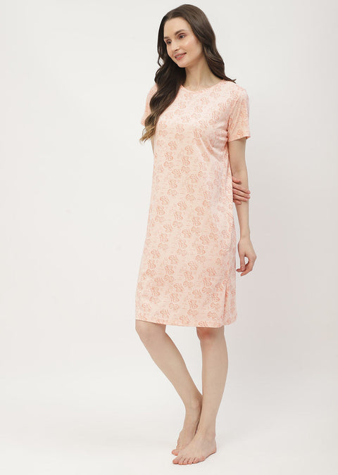mSECRET Disney Printed Peach Nightdress