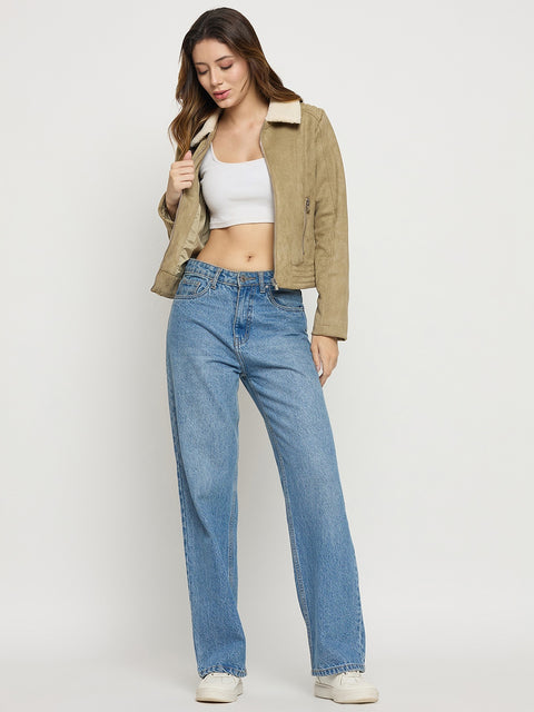 Madame Sand Collared Full Sleeve Short Jacket