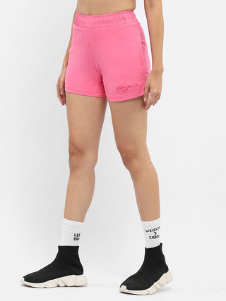 mSECRET Typography Pink Running Shorts