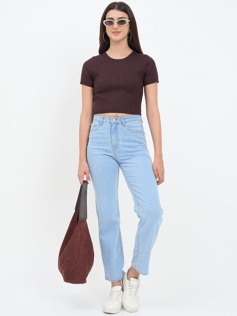 Madame Ice Blue Straight Fit Jean