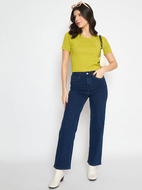 Madame Straight Fit Dark Blue Jeans