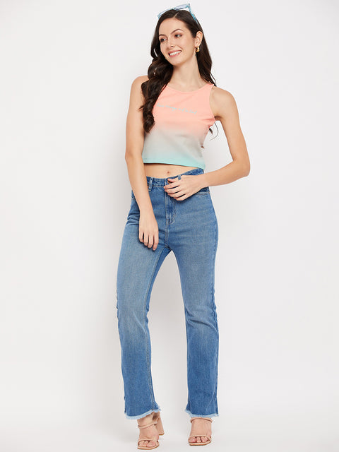 Madame Sublimation Aqua Cotton Crop Top