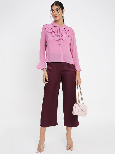 Madame Solid Pink Top