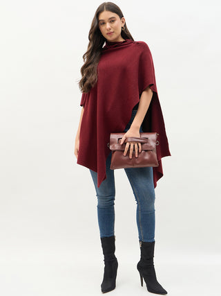 Madame Wine Color Pullover Wine Red Shrug