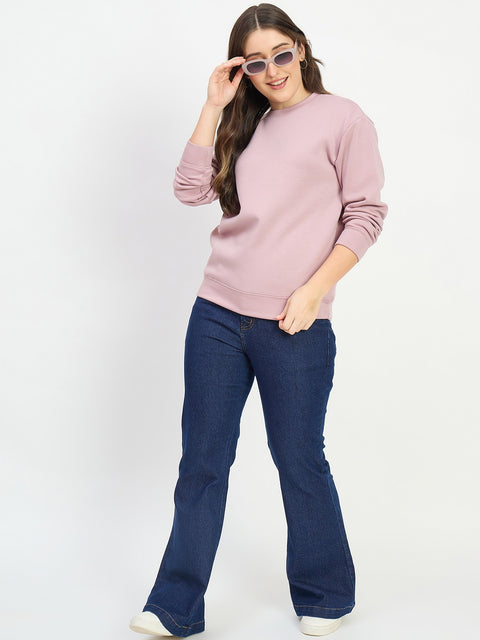 Madame Solid Blush Sweat-Shirt