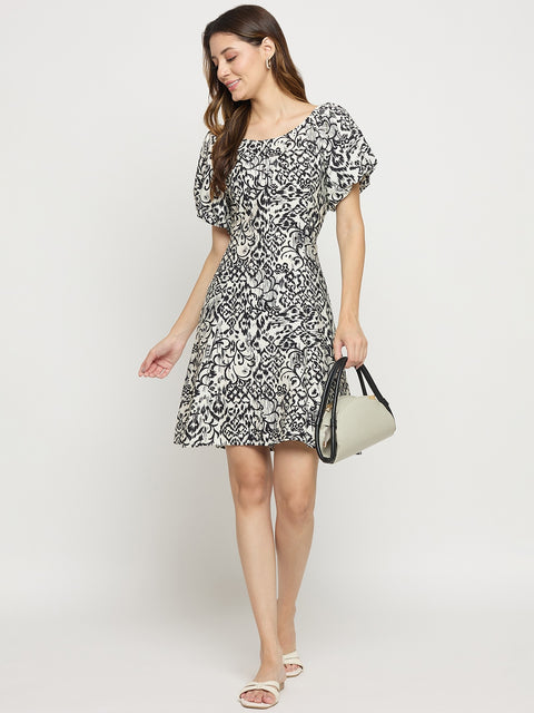 Madame Black Rayon Blend Dress