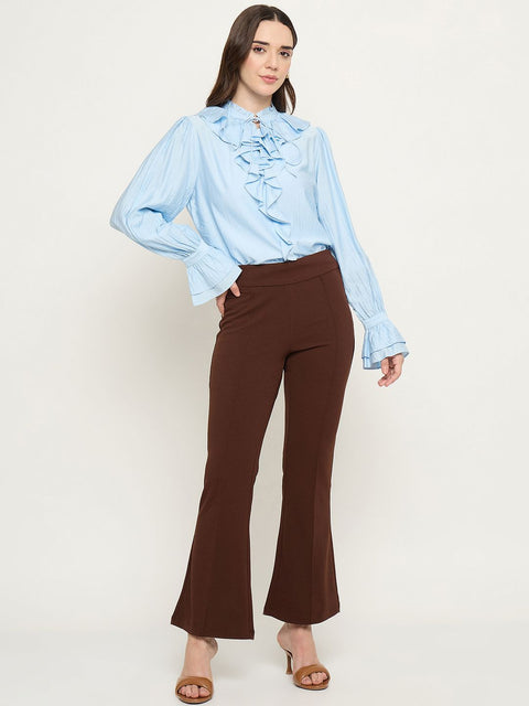 Madame Flared Brown Trousers