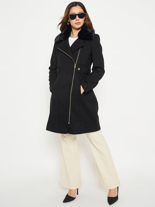 Madame Shirt Collar Long Coat