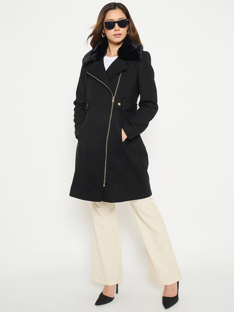 Madame Shirt Collar Long Coat