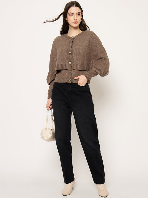 Madame Brown Embellished Sweater
