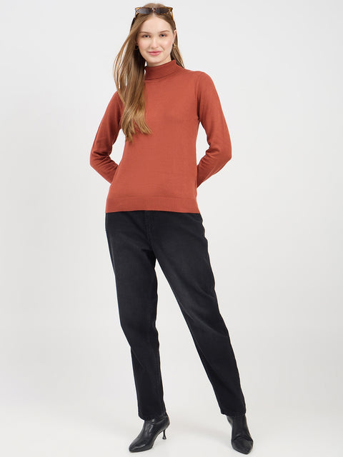 Madame High Neck Rust Sweater