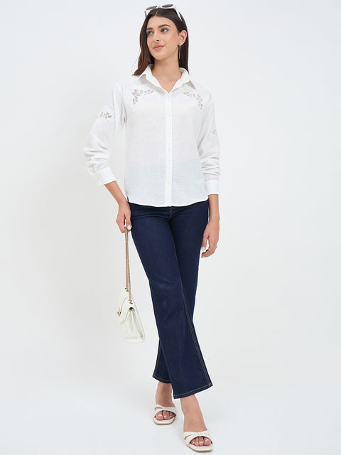 Madame White Cutwork Shirt