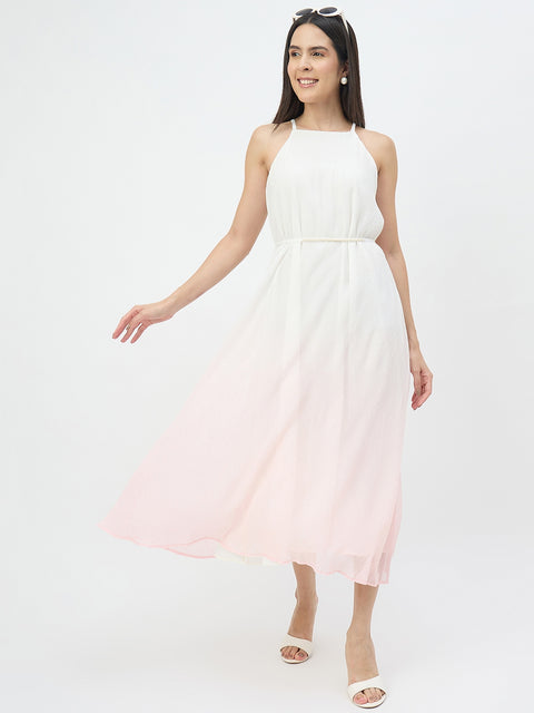 Madame Peach Flared Dress