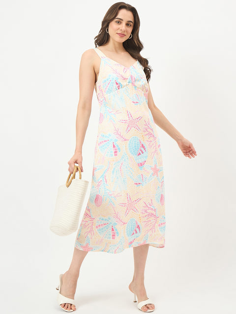 Madame Off-White Rayon Dress