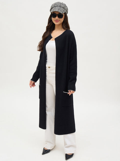 Madame Black Fancy Knit Shrug